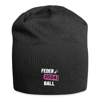 Federball 2024 Federballerin Federballspiel Spiel - Jersey-Beanie - Schwarz - Vorne