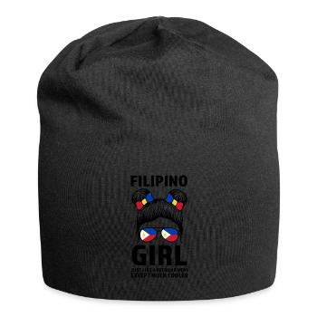 Philippinisch Filipino Philippinisches Geschenk - Jersey-Beanie - Schwarz - Vorne