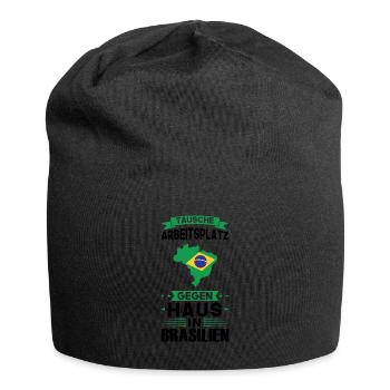 Dubai Flagge Dubaisch Geschenk - Jersey-Beanie - Schwarz - Vorne