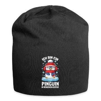 Pinguine Ich Bin Ein Pinguin - Jersey-Beanie - Schwarz - Vorne