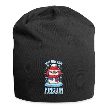 Pinguine Ich Bin Ein Pinguin - Jersey-Beanie - Schwarz - Vorne
