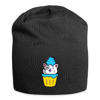 UKRAINE slava ukraini ukrainian front cat - Jersey Beanie - black - Front