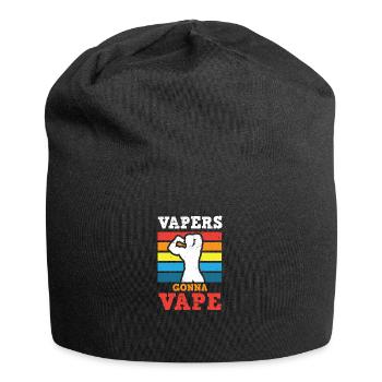 Elektro Zigarette E-Zigarette E-Shisha Vape - Jersey-Beanie - Schwarz - Vorne