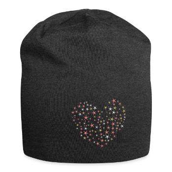 Heart of stars - Jersey Beanie - charcoal grey - Front