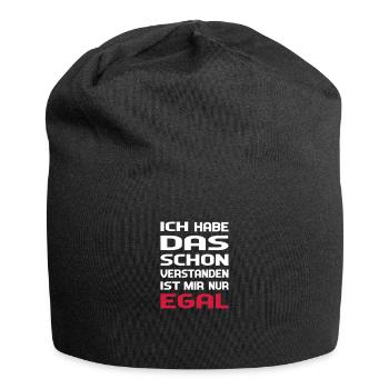 Ich habe das schon verstanden - Jersey-Beanie - Schwarz - Vorne