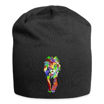 Lion Pop Art - Bonnet en jersey - noir - Devant