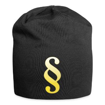 rechtsanwalt anwalt lawyer judge richter law justi - Jersey-Beanie - Schwarz - Vorne