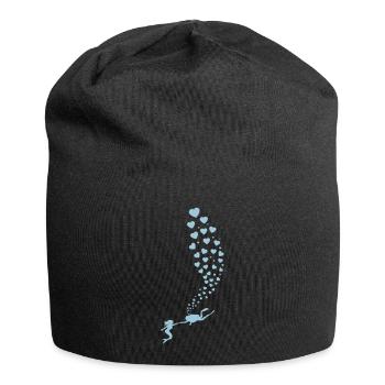 Plongeur sirène d'amour - Bonnet en jersey - noir - Devant