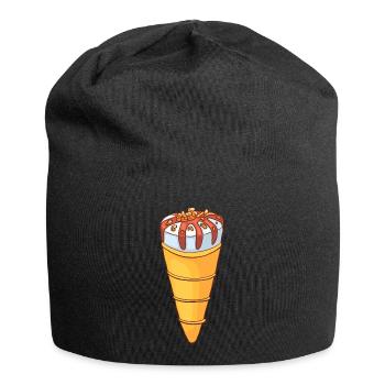Crème glacée, crème glacée, crème glacée, crème glacée, boule, crème glacée, sundae - Bonnet en jersey - noir - Devant