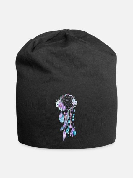 attrapeur de rêve - Bonnet en jersey - noir
