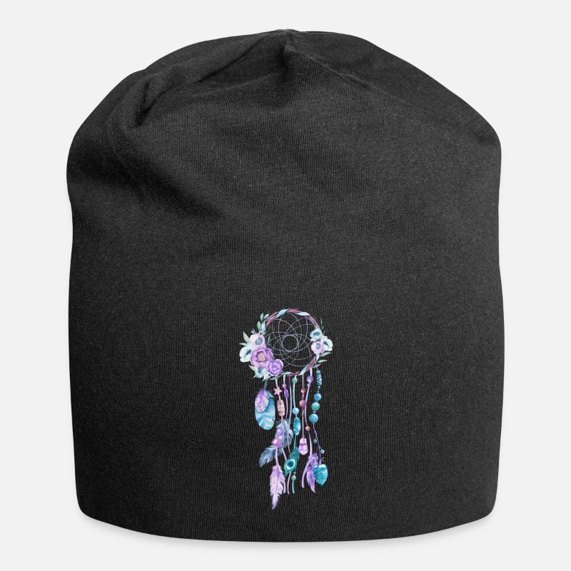 Traumfänger - Jersey-Beanie - Schwarz