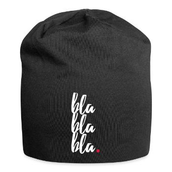 bla bla bla witziger cooler Laber Spruch Geschenk - Jersey-Beanie - Schwarz - Vorne