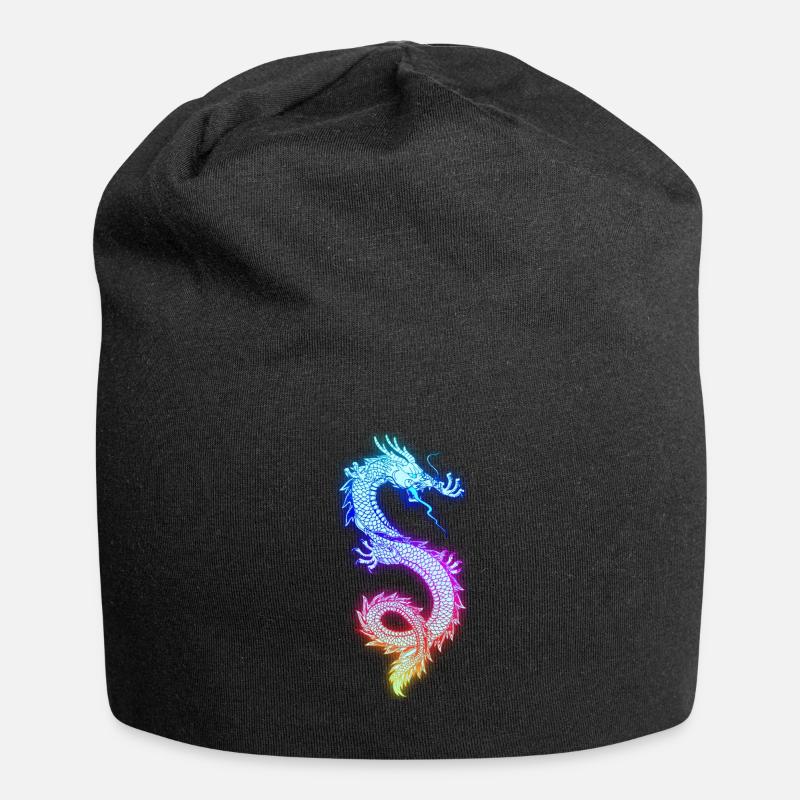 Dragon chinois - Bonnet en jersey - noir