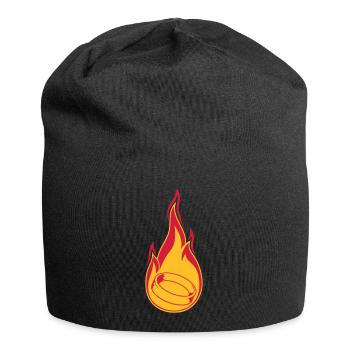 feuer flamme brennen heiss fackel heiraten ring ho - Jersey-Beanie - Schwarz - Vorne