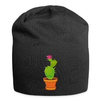 A cactus with blossom - Jersey Beanie - black - Front