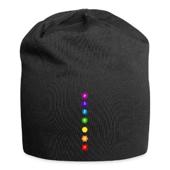 Chakras - lueur - Bonnet en jersey - noir - Devant