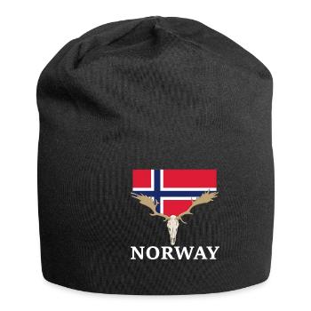 Norwegen Elche Flagge Expedition Oslo Urlaub - Jersey-Beanie - Schwarz - Vorne