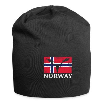 Norwegen Elch Flagge Expedition Oslo Urlaub - Jersey-Beanie - Schwarz - Vorne
