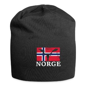 Norwegen Elch Flagge Expedition Oslo Urlaub - Jersey-Beanie - Schwarz - Vorne