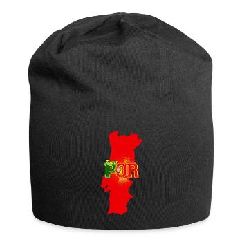 Carte Team POR Portugal avec motif de balle - Bonnet en jersey - noir - Devant