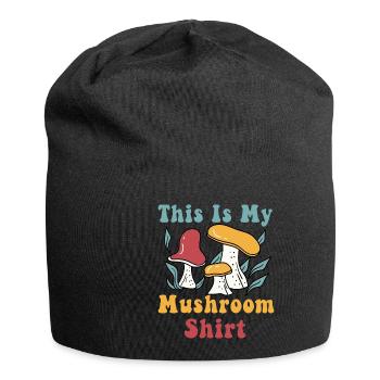 Chasse aux champignons Nature Amusant - Bonnet en jersey - noir - Devant