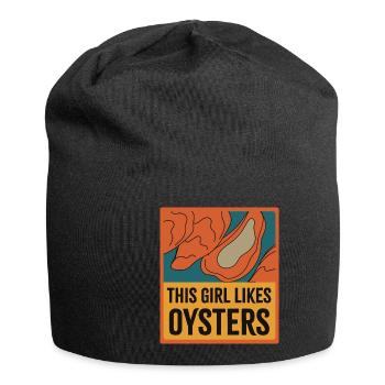 Girl Likes Oysters and Wine Seafood Chef - Bonnet en jersey - noir - Devant