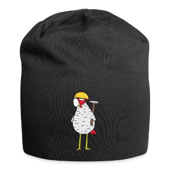 Handwerker Huhn Hammer Gewerbe Arbeitsbereich Job - Jersey-Beanie - Schwarz - Vorne