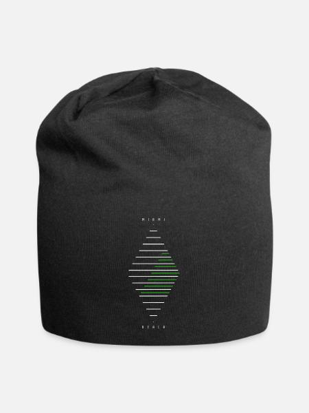 Miami Beach - Jersey-Beanie - Schwarz