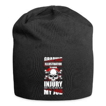 Illustrator Designer Drawing Artist - Jersey Beanie - black - Front