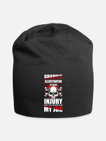 Illustrateur Designer Dessinateur - Bonnet en jersey - noir