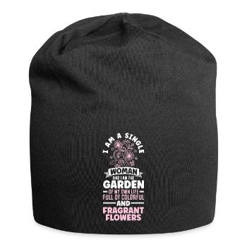 I Am A Single Woman And I Am The Garden Of My - Jersey Beanie - black - Front