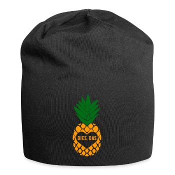 dies das Ananas lustiger Spruch - Jersey-Beanie - Schwarz - Vorne
