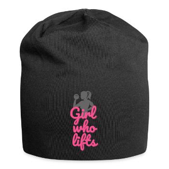 Girl who Lifts - Jersey-Beanie - Schwarz - Vorne