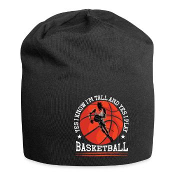 Basketball Spruch Motiv I Basketballer - Jersey-Beanie - Schwarz - Vorne