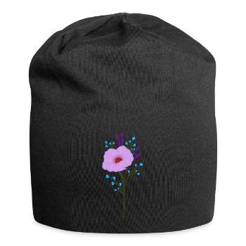 Blumenstrauß - Jersey-Beanie - Schwarz - Vorne