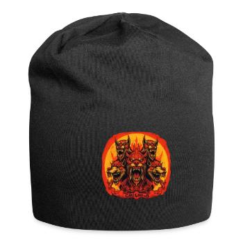 Dog Wolf Werewolf Cerberus Hellhound myth - Jersey Beanie - black - Front
