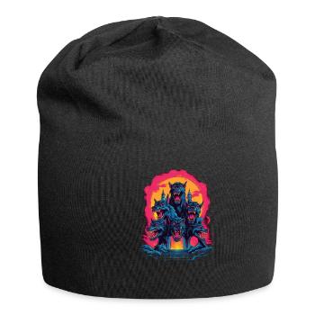 Dog Wolf Werewolf Cerberus Hellhound myth - Jersey Beanie - black - Front
