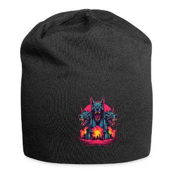 Dog Wolf Werewolf Cerberus Hellhound myth - Jersey Beanie - black - Front