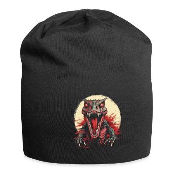 Dinosaurier Dino Fossil Carnivor Herbivor T-Rex - Jersey-Beanie - Schwarz - Vorne