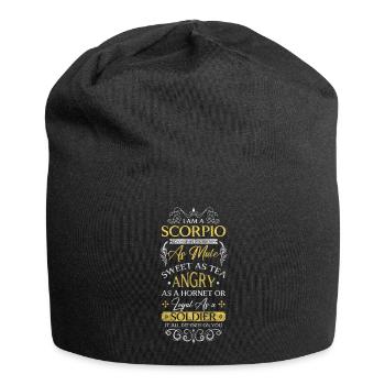Superstition de l’astrologie du zodiaque du Scorpion - Bonnet en jersey - noir - Devant