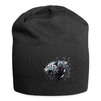 Mecha Tier Tiger Wolf Fuchs Dino Bär Cyborg - Jersey-Beanie - Schwarz - Vorne