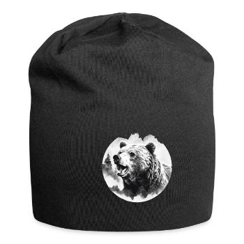 Ours, nature, environnement, protection de - Bonnet en jersey - noir - Devant