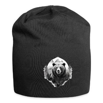 Ours, nature, environnement, protection de - Bonnet en jersey - noir - Devant