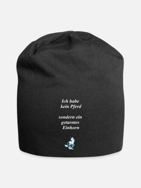 einhorn - Jersey-Beanie - Schwarz