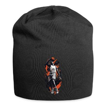 Basketball Game Action Aesthetic Streetwear - Jersey Beanie - black - Front