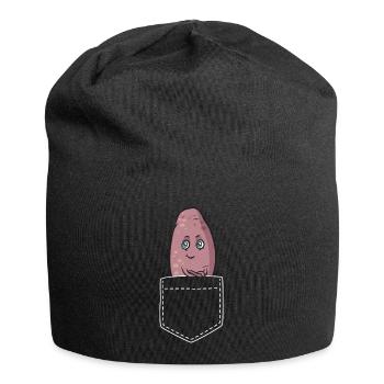 Légumes-racines de patates douces - Bonnet en jersey - noir - Devant