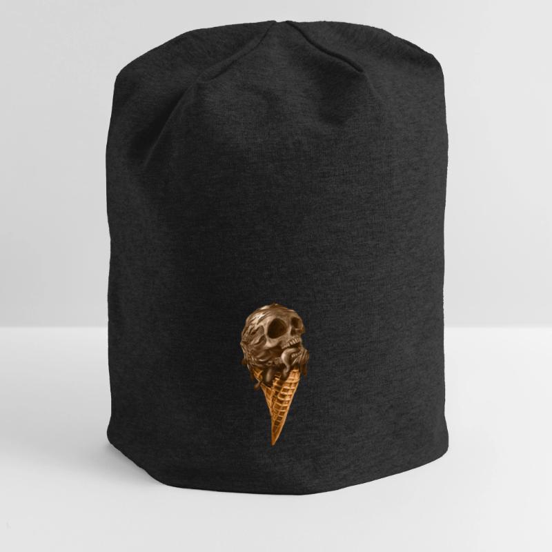 Softeis mit ätherischem Totenkopf Jersey-Beanie