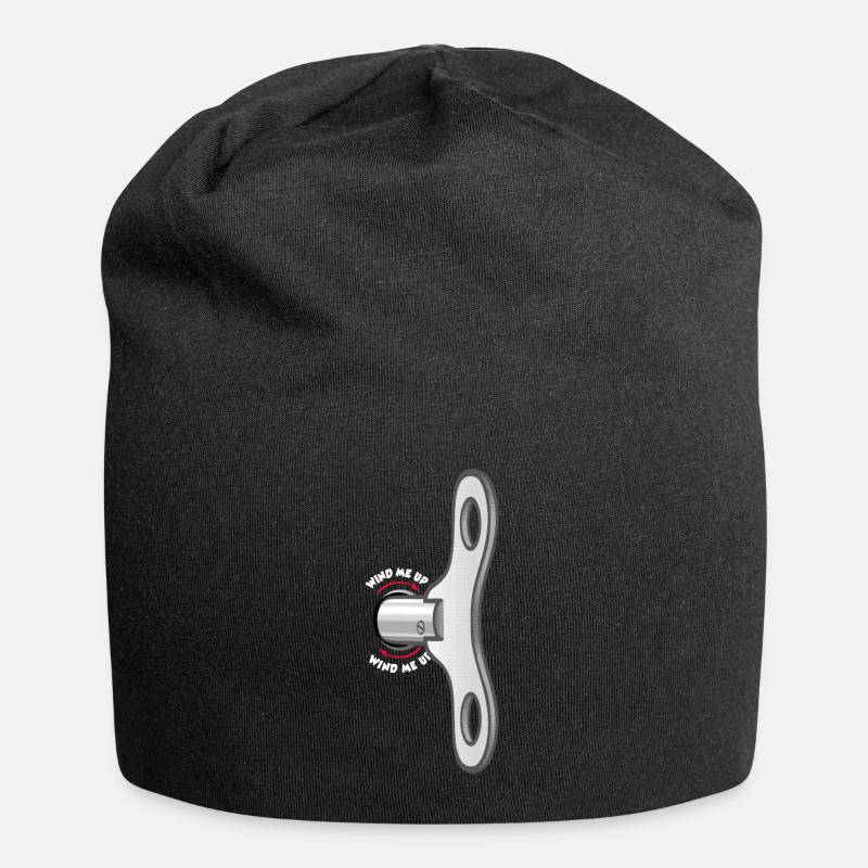Wind me up - Jersey Beanie - black