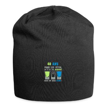 40 ans shooter alcool anniversaire plein - Bonnet en jersey - noir - Devant