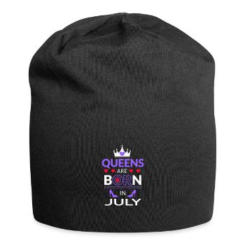 Birthday Queen born in July - Jersey-Beanie - Schwarz - Vorne